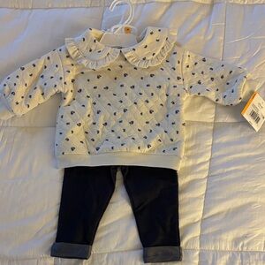 NWT 12M Little Me Matching Set